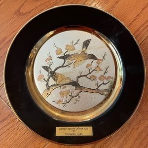 Imperial Chokin Yoshinobu Hara 24K Gold Decorative Plate – Limited Edition 1983